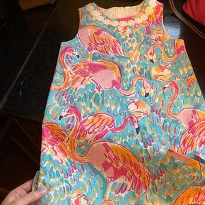 Lilly Pulitzer flamingo dress for little girls.